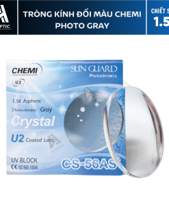 TRÒNG KÍNH ĐỔI MÀU CHEMI PHOTO GRAY 1.56