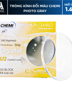 Tròng kính đổi màu CHEMI PHOTO GRAY 1.60 U2