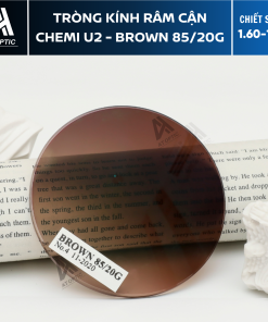 Tròng Kính Râm Cận Chemi U2 - Brown 85/20G