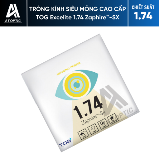 Tròng Kính Siêu Mỏng Cao Cấp TOG Excelite 1.74 Zaphire™-SX