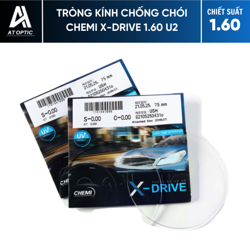 TRÒNG KÍNH CHỐNG CHÓI CHEMI X-DRIVE 1.60 U2 (TRÒNG KÍNH LÁI XE)