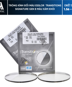 Tròng Kính Đổi Màu Essilor Transitions Signature Gen 8 Màu Xám Khói