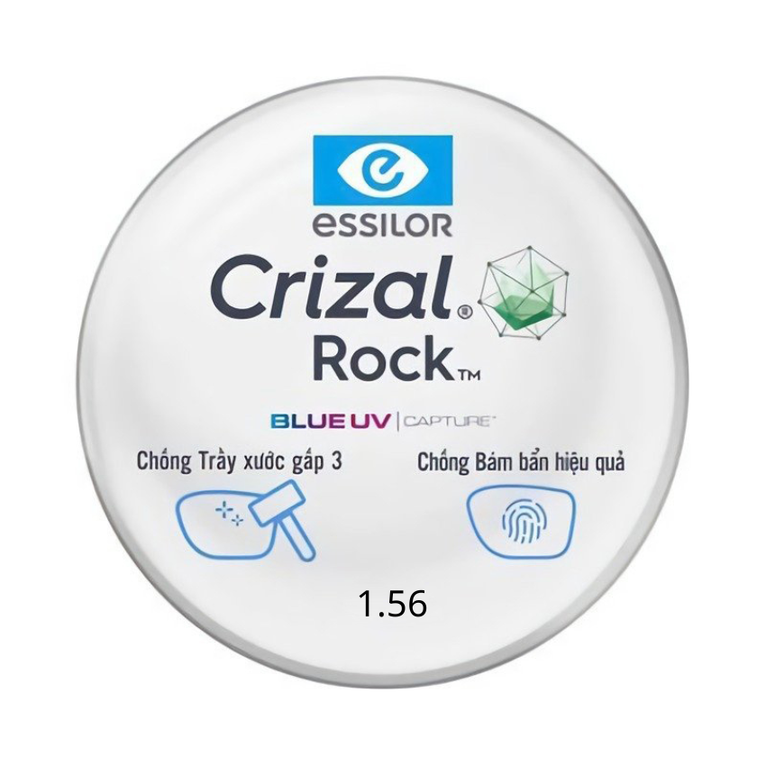 Tròng Kính Chống Ánh Sáng Xanh Essilor Crizal Rock - Chiết Suất 1.56