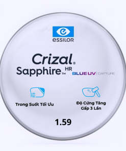 Tròng Kính Essilor Crizal Sapphire HR (Trong Suốt Tuyệt Đối) - Chiết Suất 1.59