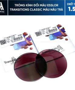 Tròng Kính Đổi Màu Essilor Transitions Classic Màu Nâu Trà - Chiết Suất 1.56