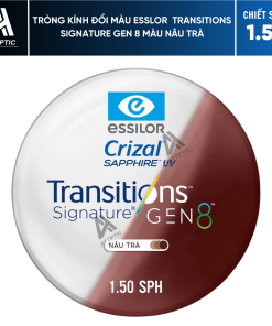 Tròng Kính Đổi Màu Essilor Transitions Signature Gen 8 Màu Nâu Trà - Chiết Suất 1.50