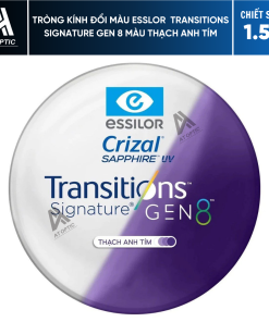 Tròng Kính Đổi Màu Essilor Transitions Signature Gen 8 Màu Thạch Anh Tím - Chiết Suất 1.50