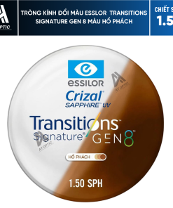 Tròng Kính Đổi Màu Essilor Transitions Signature Gen 8 Màu Hổ Phách - Chiết Suất 1.50