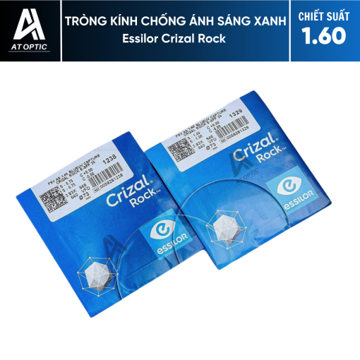 Tròng Kính Chống Ánh Sáng Xanh Essilor Crizal Rock - Chiết Suất 1.60