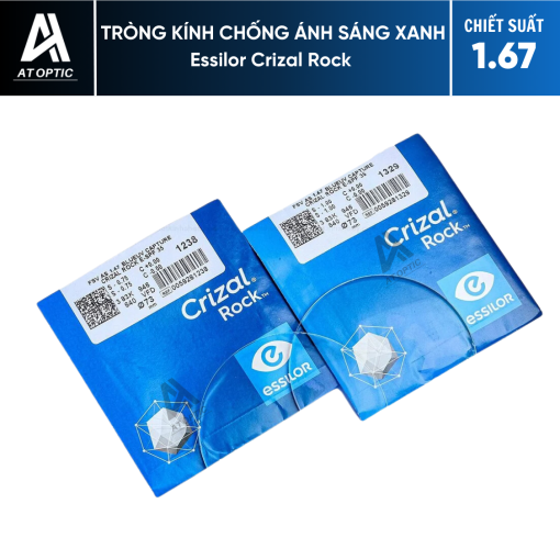 Tròng Kính Chống Ánh Sáng Xanh Essilor Crizal Rock - Chiết Suất 1.67