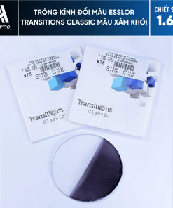 Tròng Kính Đổi Màu Essilor Transitions Classic Màu Xám Khói - Chiết Suất 1.60