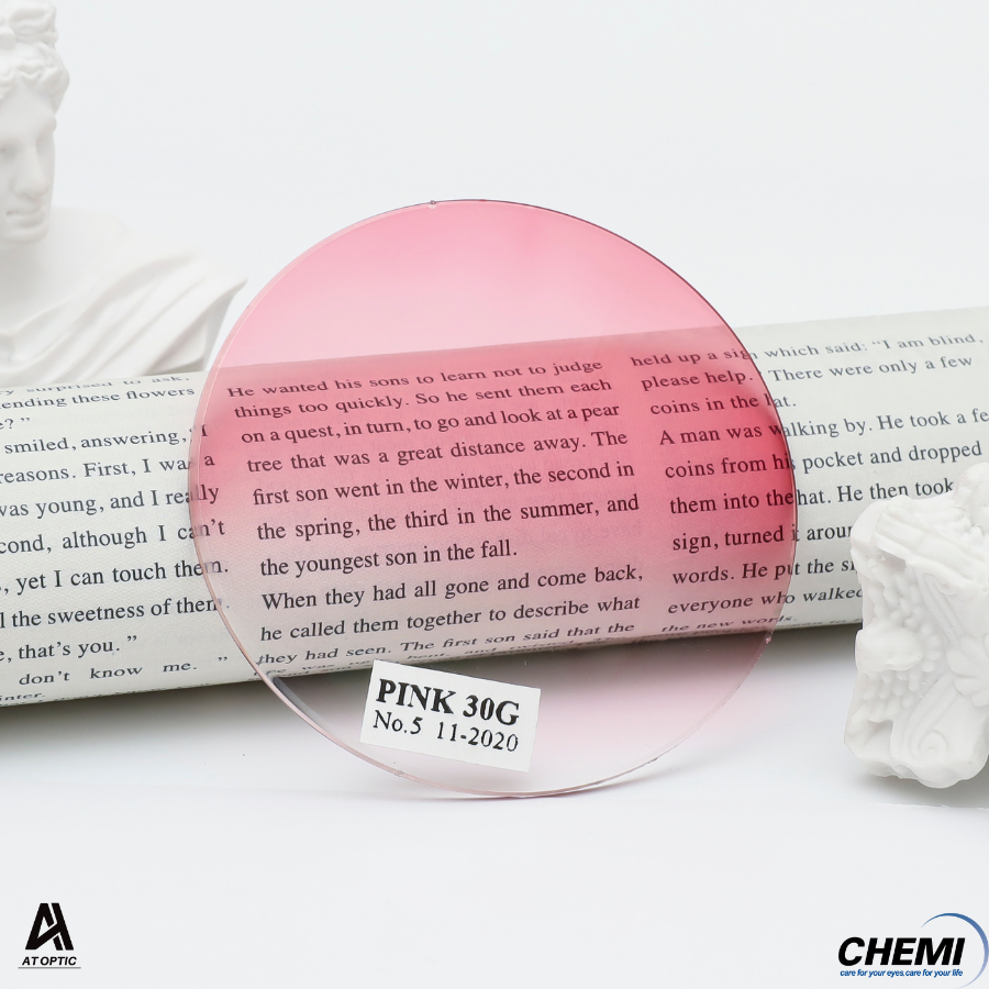 Tròng Kính Râm Cận Chemi U2 - Pink 30G