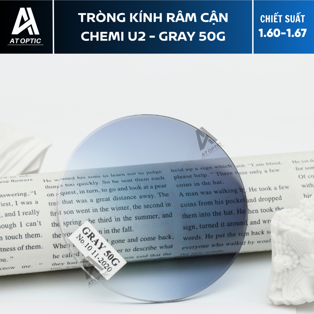 Tròng Kính Râm Cận Chemi U2 - Gray 50G