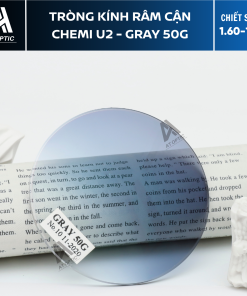 Tròng Kính Râm Cận Chemi U2 - Gray 50G