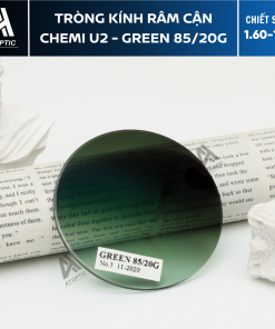 Tròng Kính Râm Cận Chemi U2 - Green 85/20G