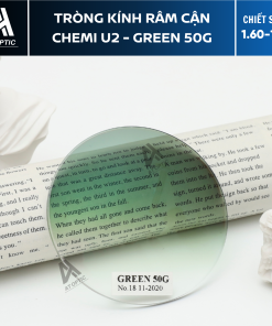 Tròng Kính Râm Cận Chemi U2 - Green 50G