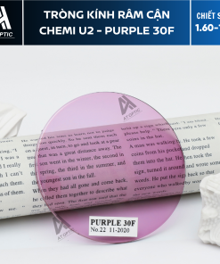 Tròng Kính Râm Cận Chemi U2 - Purple 30F