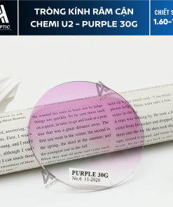 Tròng Kính Râm Cận Chemi U2 - Purple 30G