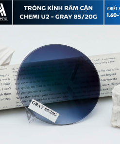 Tròng Kính Râm Cận Chemi U2 - Gray 85/20G