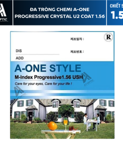 ĐA TRÒNG CHEMI A-ONE PROGRESSIVE CRYSTAL U2 COAT 1.56