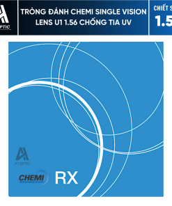 Tròng đánh CHEMI SINGLE VISION LENS U1 1.56 chống tia UV