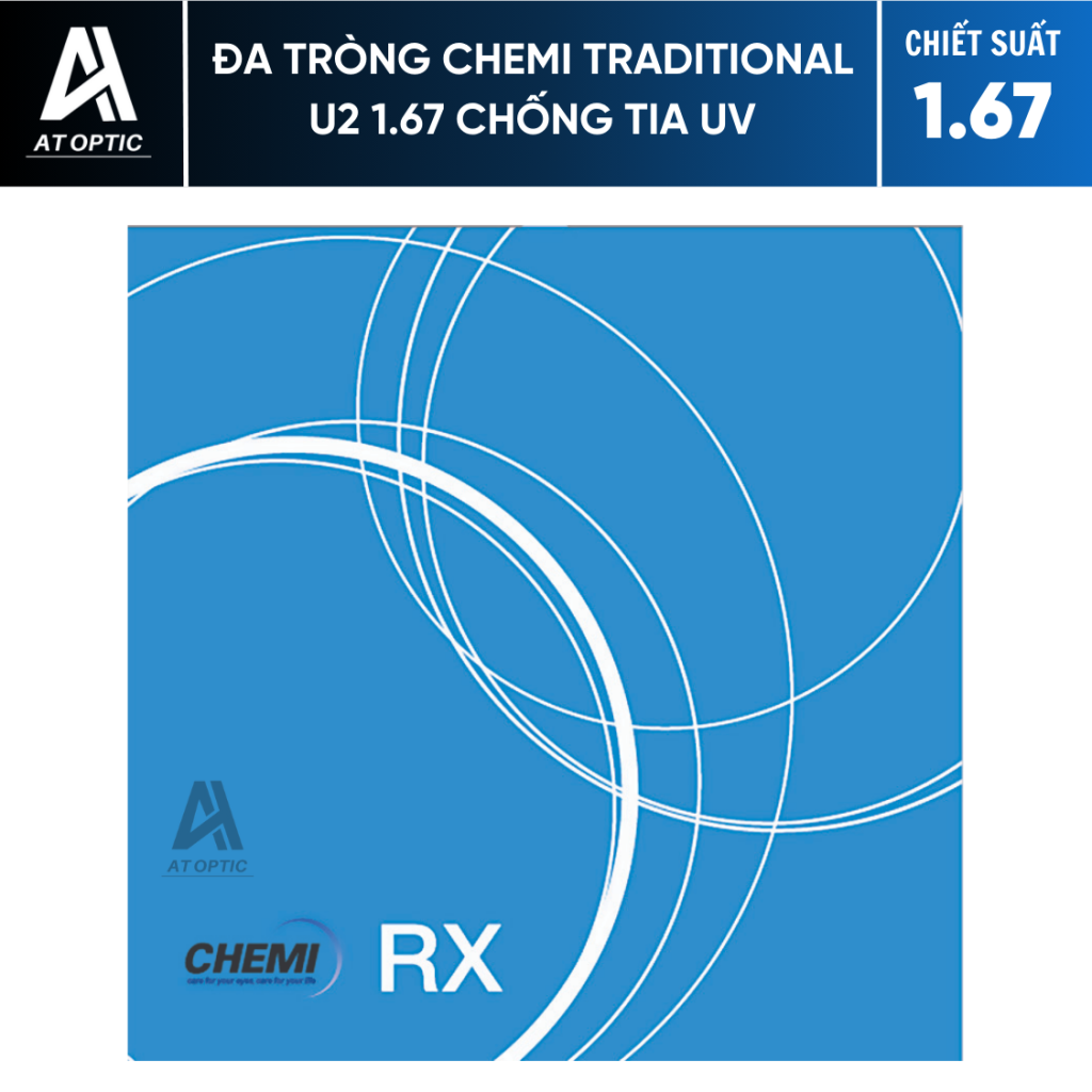 Đa tròng CHEMI TRADITIONAL U2 1.67 chống tia UV