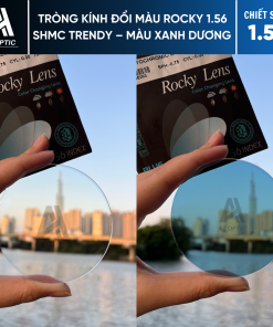 Tròng kính Đổi Màu ROCKY 1.56 SHMC TRENDY - Xanh Dương