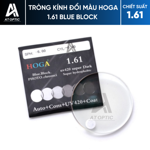 TRÒNG KÍNH ĐỔI MÀU HOGA 1.61 BLUE BLOCK