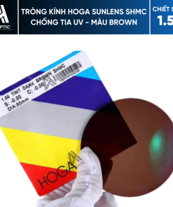 Tròng kính HOGA 1.56 SUNLENS SHMC Chống tia UV - Màu Brown