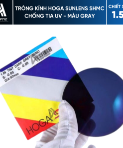 Tròng kính HOGA 1.56 SUNLENS SHMC Chống tia UV- Màu Gray