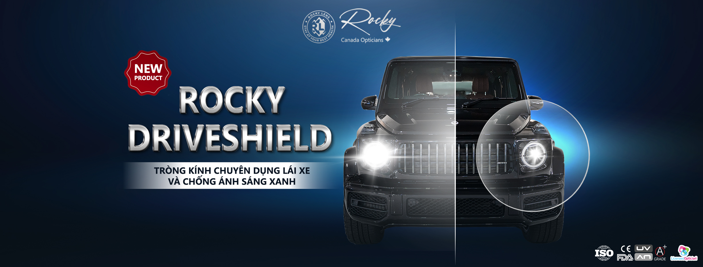 tròng kính chuyên dụng lái xe rocky