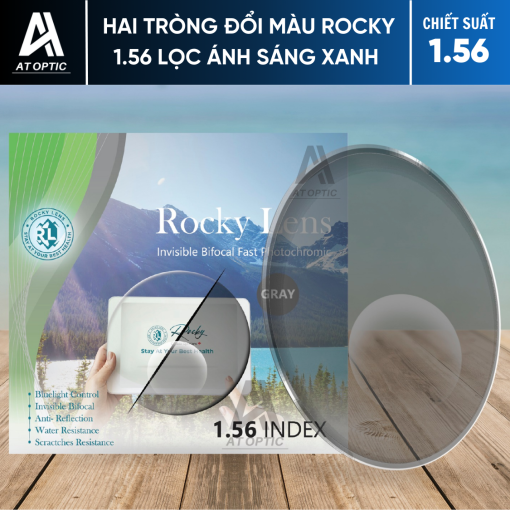 Hai tròng Đổi màu ROCKY 1.56 LỌC ÁNH SÁNG XANH