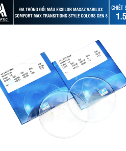 Đa tròng Đổi màu Essilor MaxAz Varilux Comfort Max Transitions Style Colors Gen 8