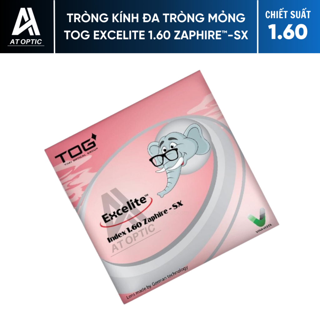 TRÒNG KÍNH ĐA TRÒNG MỎNG TOG EXCELITE 1.60 ZAPHIRE™-SX