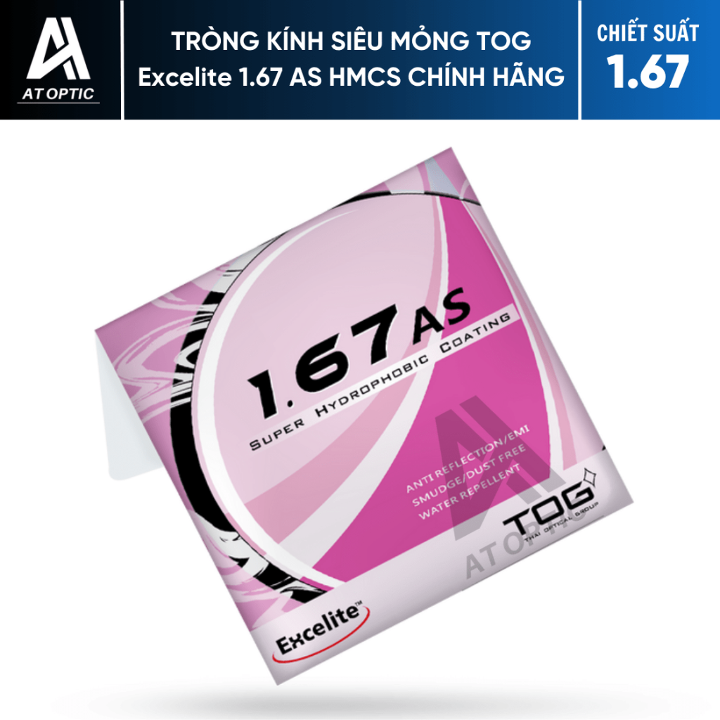 Tròng Kính Siêu Mỏng TOG Excelite 1.67 AS HMCS Chính Hãng