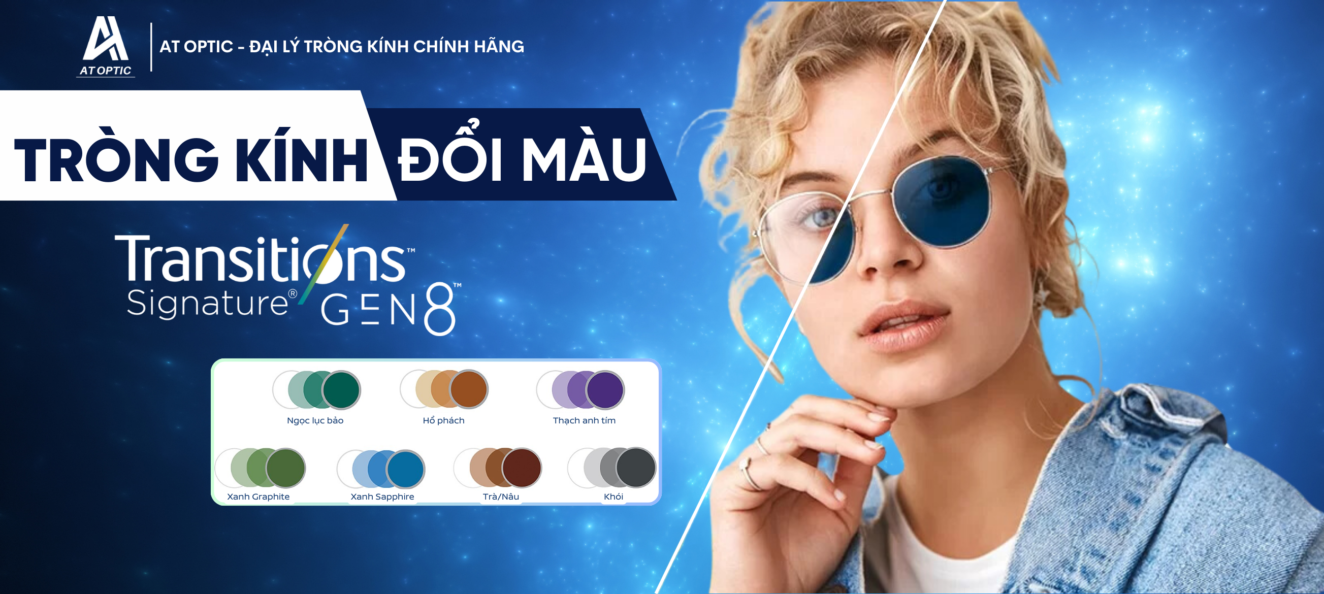 Tròng đổi màu Essilor Pháp - AT Optic