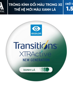 Tròng Kính Đổi Màu Trong Xe Thế Hệ Mới – Essilor Transitions Xtractive New Generation 1.50 Màu Xanh Lá Graphite