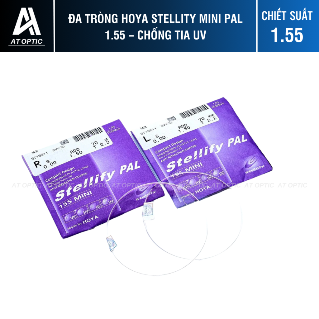 Đa tròng HOYA Stellity Mini Pal 1.55 - Chống tia UV