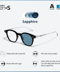 Tròng Đổi Màu Essilor Transitions Signature Gen S Xanh Sapphire