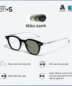 Tròng Đổi Màu Essilor Transitions Signature Gen S Xanh Lá Graphite