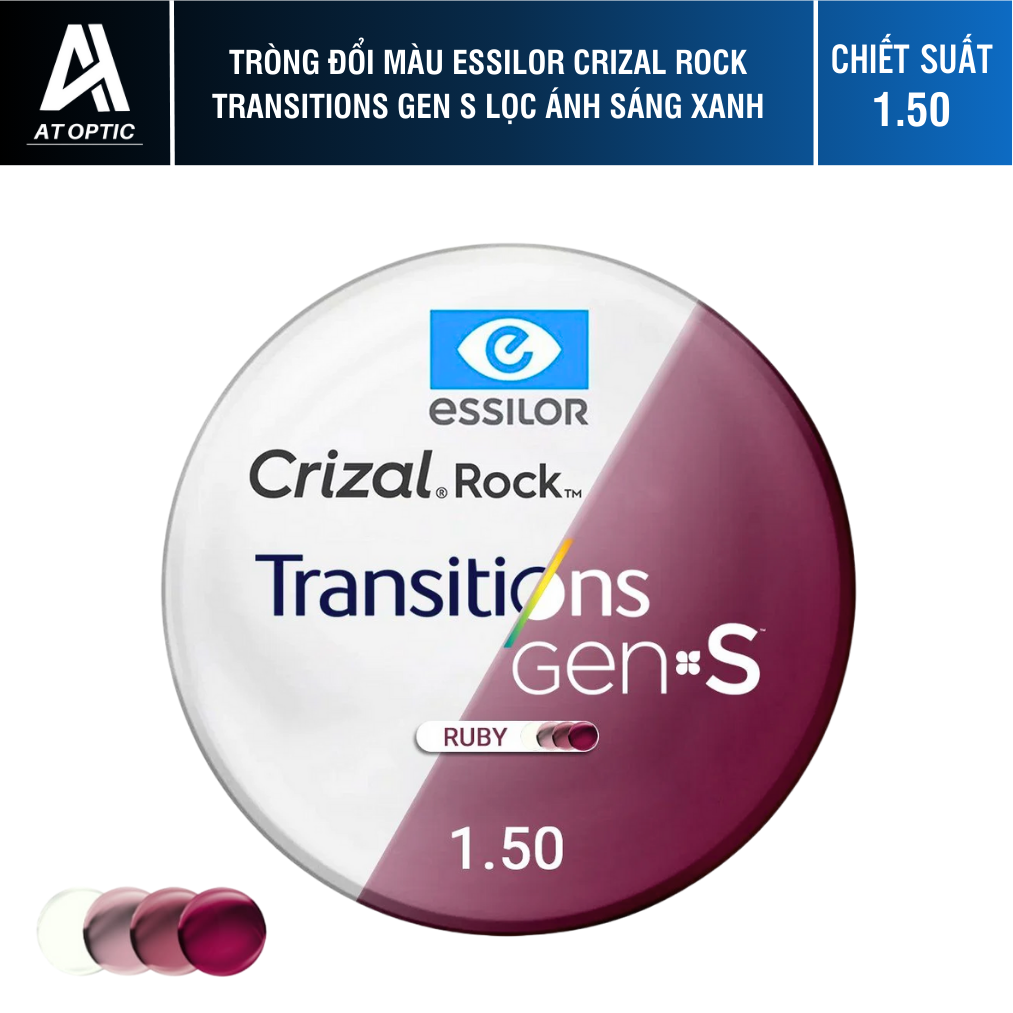 Tròng Đổi Màu Essilor Transitions Signature Gen S Hồng Ngọc Ruby