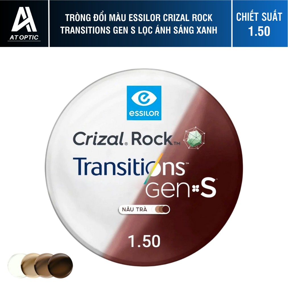 Tròng Đổi Màu Essilor Transitions Signature Gen S Nâu Trà Brown