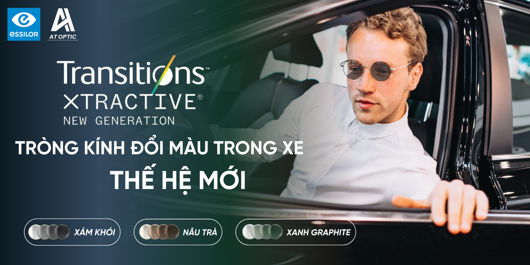 Essilor Transitions Xtractive – Bí Mật Đằng Sau Tròng Kính Duy Nhất Đổi Màu Ngay Cả Trong Xe Ô Tô