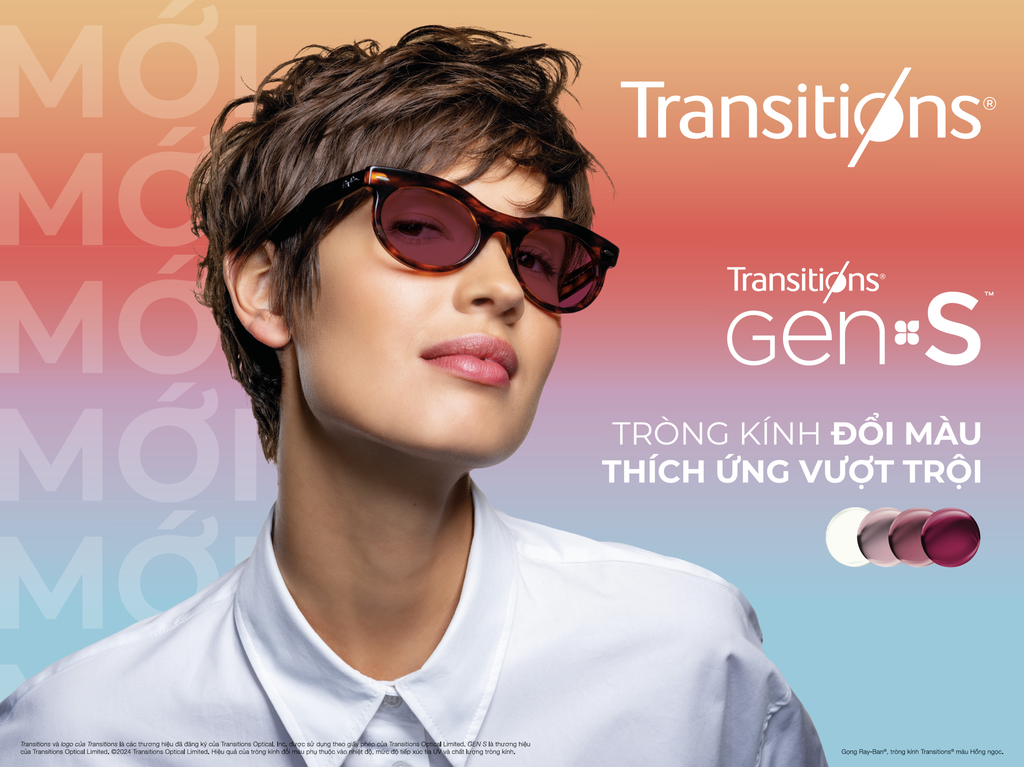 Khả năng chuyển màu cực “nhạy” của tròng kính Essilor Transitions Gen S